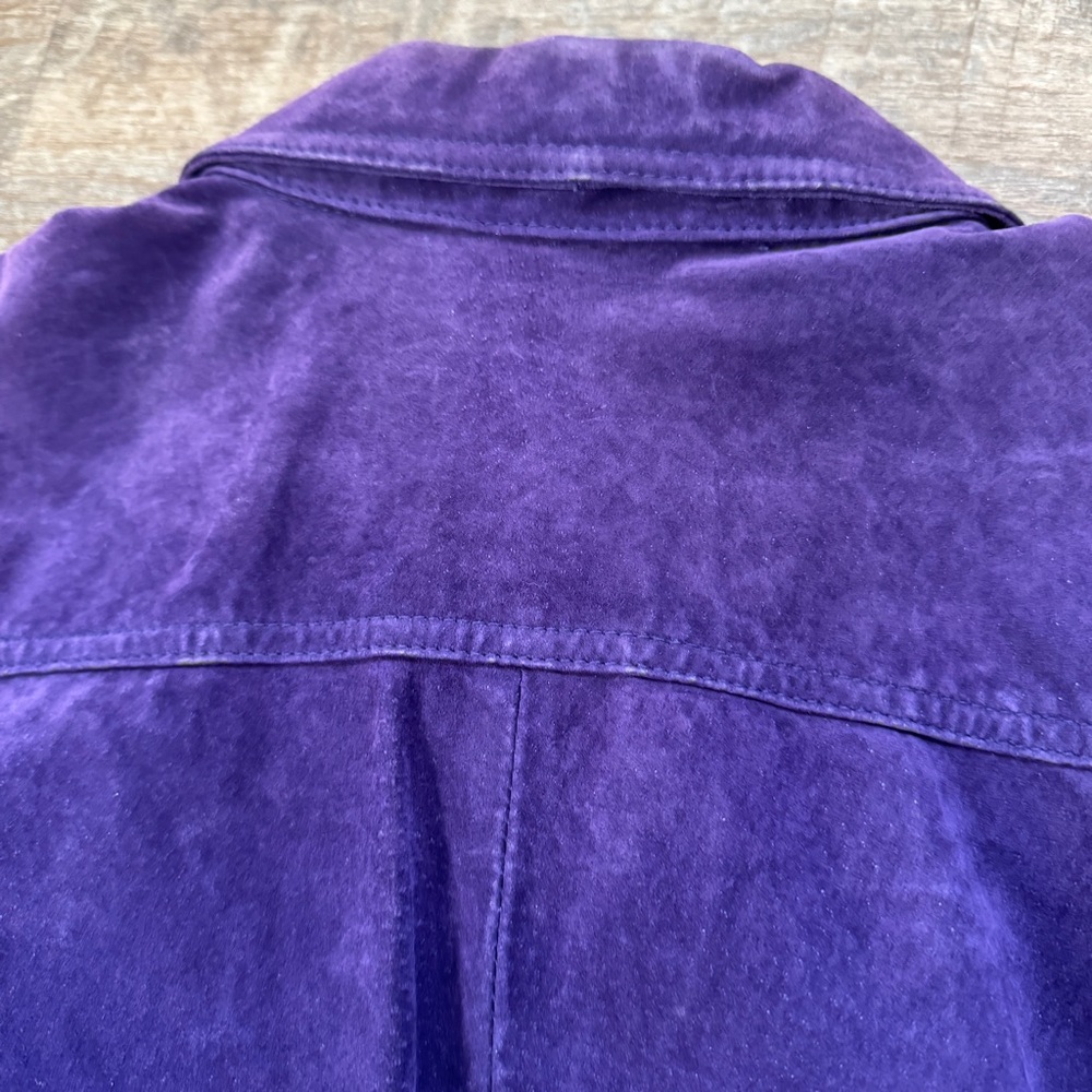 Margaret‎ Godfrey Leather Lightweight Jacket  Purple Plus Size 3X - Picture 5 of 14